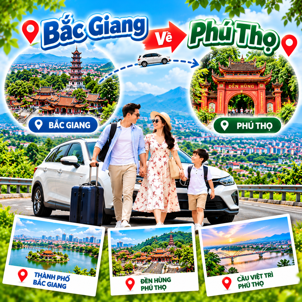 Trang Chủ Xe ghép Bắc Giang đi Phú Thọ đưa đón tận nơi giá rẻ 24/7